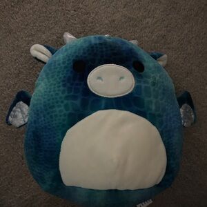 Squishmallows Teal and Cream Dragon Plush